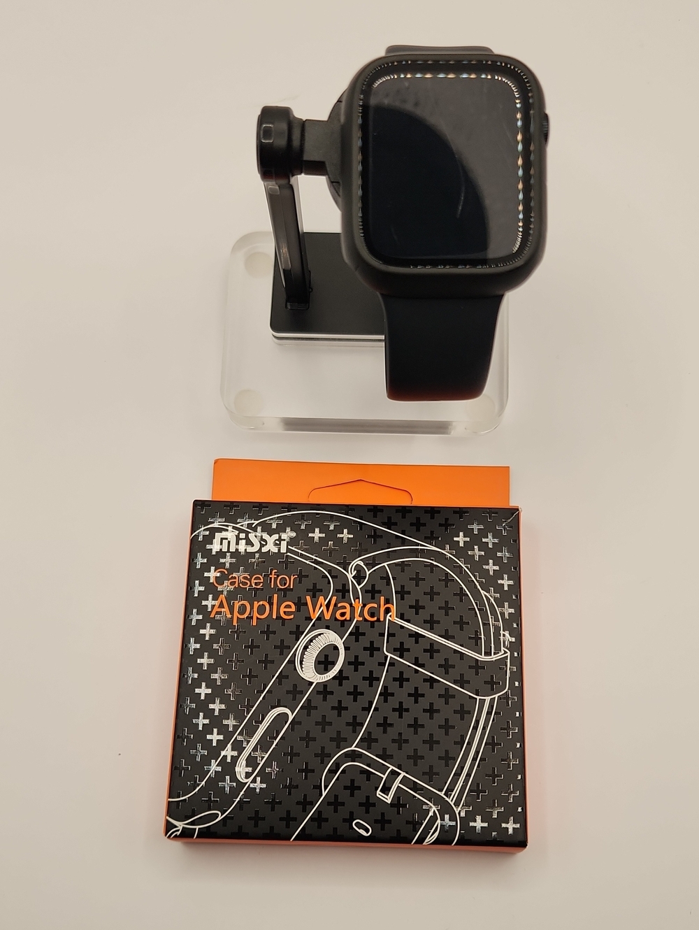 Apple Watch Black Silicone Band with Matching Protective Case